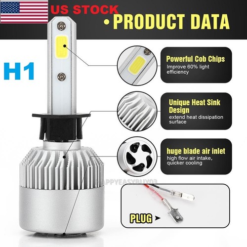 36W 8000LM 9005 LED Headlight Conversion Bulbs 6500K Power Frot Light Kit