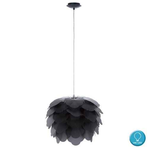 Hochwertige LED Deckenlampe Pendelleuchte 10W anthrazit Schlafzimmer Höhe 110 cm