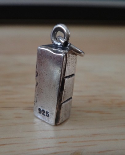 Sterling Silver 3D 18x6mm conduite de trafic stop light charme