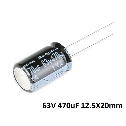 2PCS 63V 470uF Radial Aluminum Electrolytic Capacitors 105°C 63YXA470MEFC12.5X20