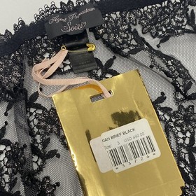 NWT Agent Provocateur SOIREE Black Silver Xiah Brief AP3 Medium $490