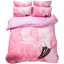 Gift Sweet Pink Flamingo Print Bedding Set Duvet Cover+2pcs Pillow Case US AU UK