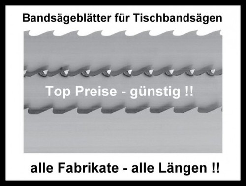 Atika BS 205-3 Stück Bandsägeblatt 1400x8x0,65mm Sägeband Holz Alu Hartholz Ku