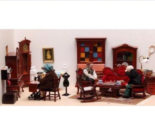4PC//Set Mural Painting 1:12 Scale Dollhouse Miniature Re-ment Doll Home Scene *