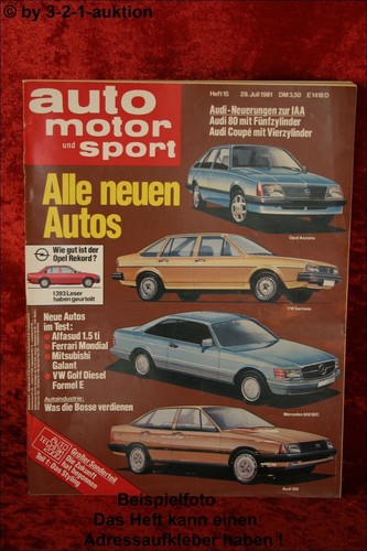 AMS Auto Motor Sport 15//81 Ferrari Mondial 8 Mitsubishi Galant Sapporo