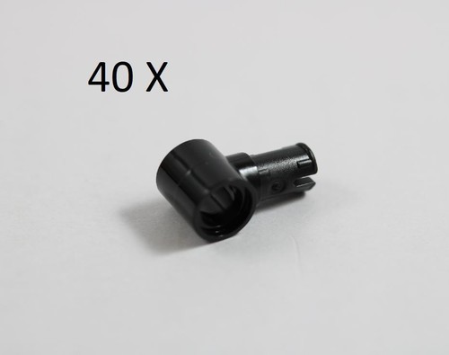 LEGO® Black Technic Pin Friction Ridges Pin Hole Part No 15100