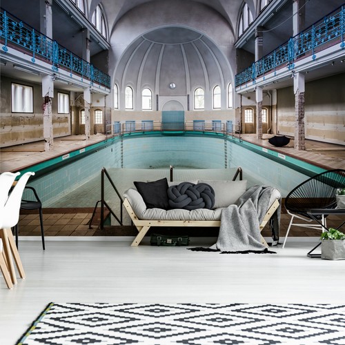 12635 Nappes Papier Peint-Lost Place oubliés endroit schwinnbecken Piscine Bain Ruine