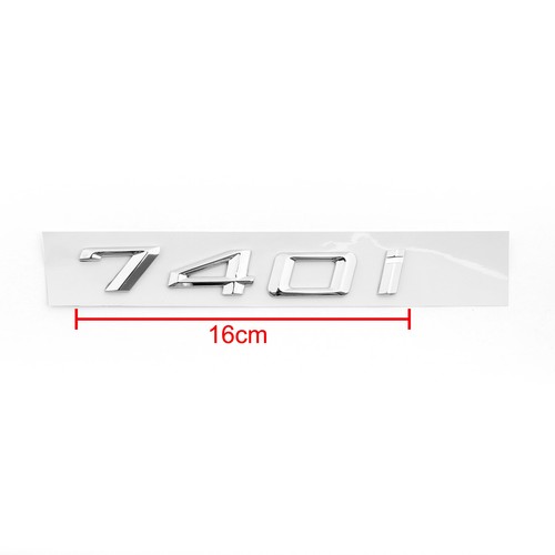 Car Rear Badge Emblem Metal 740i for BMW E38 E65 E66 F01 F02 Chrome BS1 AT1