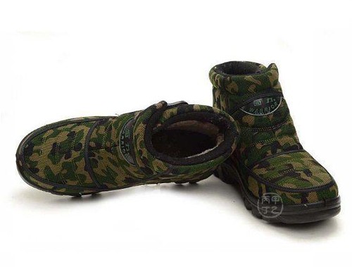 Sz39-44 Men/'s Outdoor Camo Pull On Warm Fur Lined Snow Shoes Army Ankle Boots