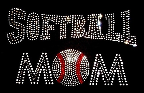 S,M,L,XL,2XL,3XL NEW RHINESTONE SOFTBALL MOM TANK TOP SHIRT BLACKS PLUS SIZE