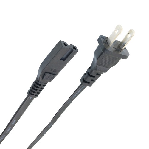 6 ft AC Wall Power Cord 125V 10A Figure 8 polarized connector C7-PW 2 Prong US