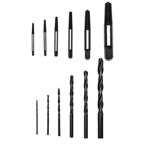 12pcs//Set Screw Extractor Drill Remover Manual Bolt Screw Out Bit Wood Metal
