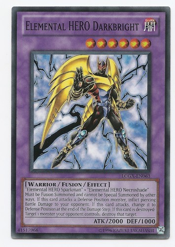 U New Elemental HERO Darkbright LCGX-EN063 Super Rare Yu-Gi-Oh Card