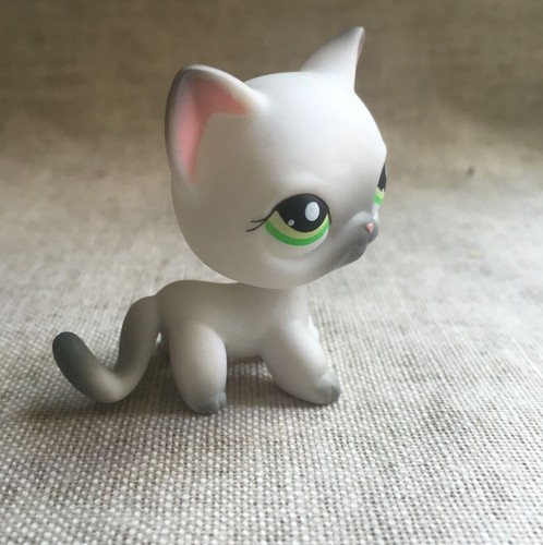 LPS Grey nose green yellow eyes #125 Action Figure LITTLEST PET SHOP