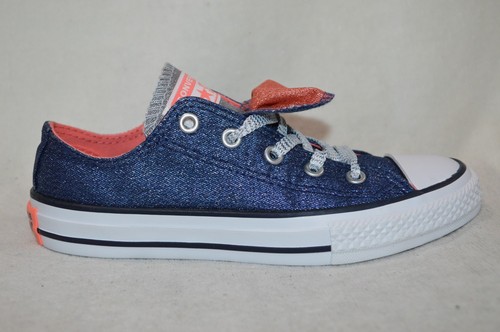 Converse CTAS Double Tongue OX Navy//Sunblush//White Girl/'s Sneakers-11//12//1//4//5//6