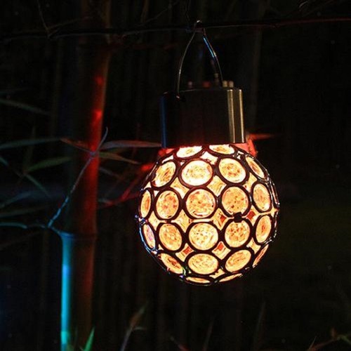 8x LED Ball Solar Light Garden Festival Party Camping Hang Round Outdoor