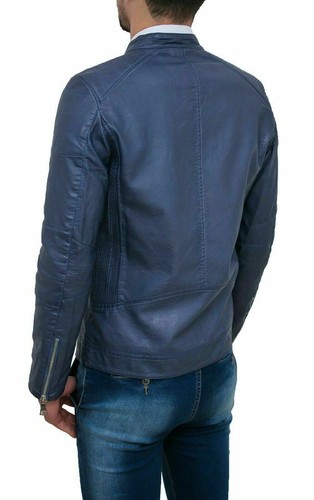 Slim fit Custom Made Genuine Leather jacket for men Lambskin