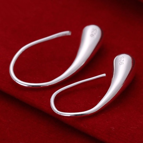 Femme forme de goutte d/'eau Argent sterling Boucles d/'oreilles