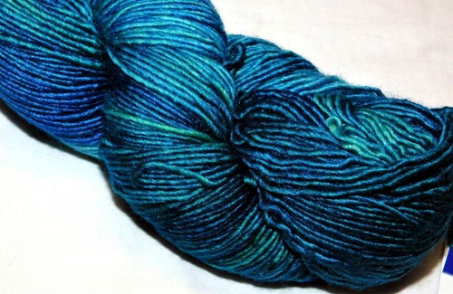 SOLIS Blue+Green 310yd BIG Skein Malabrigo RASTITA xSoft MERINO WOOL Sgl DK YARN