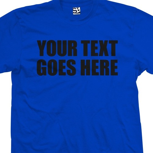 All Sizes /& Colors Personalized Thick Text Block Font Custom Impact T-Shirt