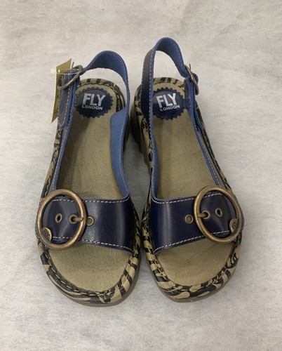 Ladies Fly London Tram723FLY Bridle Blue Size 38 Sale Price Was £84.99