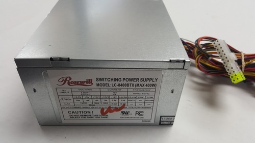 Rosewill LC-8400BTX 400W Desktop Switching Power Supply TESTED