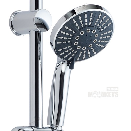 Emilia Brausegarnitur Wellness Duschkopf Duschstange Metall Brause-schlauch