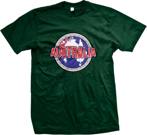 Commonwealth of Australia Flag Map Outline Aussie Pride Mens T-shirt