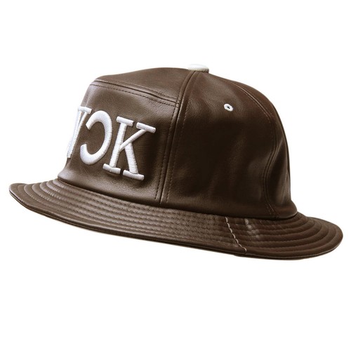 Faux Leather Hip-hop Sun Outdoor Fishing Beach Bucket Boonie Cap Hat Women Men