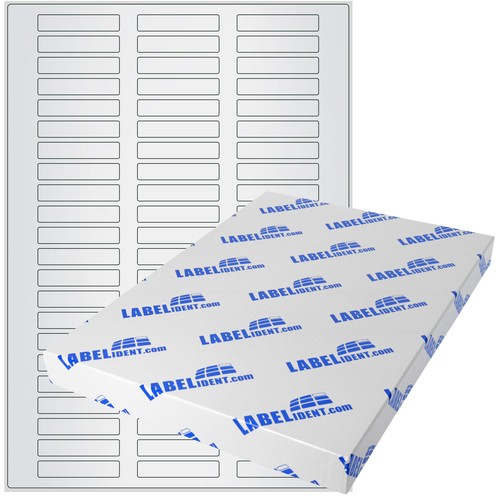 selbstklebend silber 1650 Stk. Polyester Folienetiketten A4 Bogen 50 x 10 mm