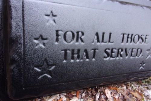 Military Service bench top mold 3//16th/" plastic /"For all those that served/" 31/"