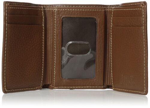New Buxton High Quality Leather Men/'s Metropolis Threefold Wallet