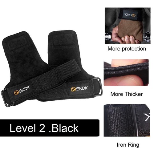 Fitness Gloves Cowhide Antiskid Weight Lifting Grip Pads Crossfit Hand Protector