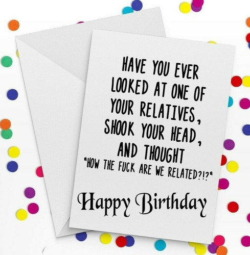 DONT GIVE A F ** K Carte sweary Cadeau Plaisanteries carte drôle Rude cadeau d/'anniversaire