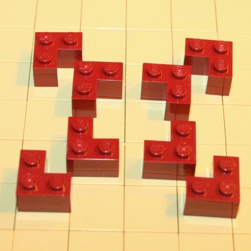 Lego® Creator 8 Winkelsteine 1x2x2 New Dark Red 4541379 2357