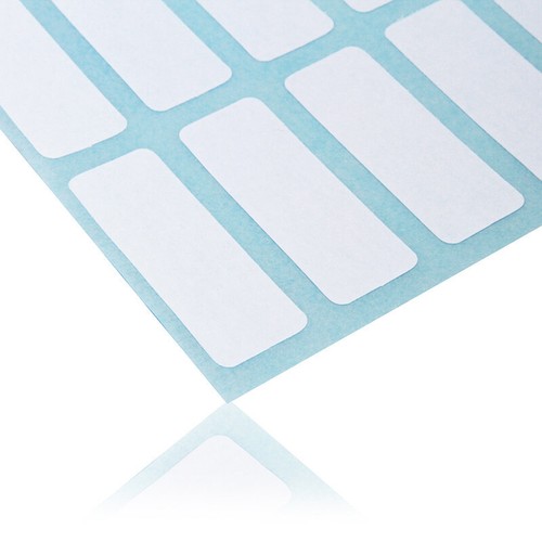 12x Blanko Aufkleber Etiketten Sticker Selbstklebend Label Papier 13*38mm Weiß