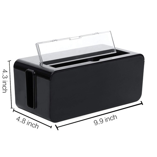 10x4.8x4.3 inch, ABS Cable Management Box Power Cord Strip Cable Organizer Box