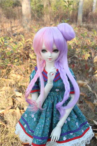 1//3 BJD Doll Hair Wig 8-9 inch 21.5-23.5cm Long MSD SD Super Dollfie Purple