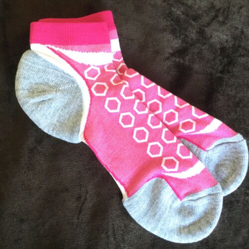 Donna Qualità Leggero Traspirante Sport Caviglia Calze Rosa e Grigia