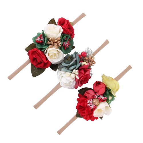 Wedding Baby Flower Headband Elastic Hair Band Princess Wreath Girls Garland