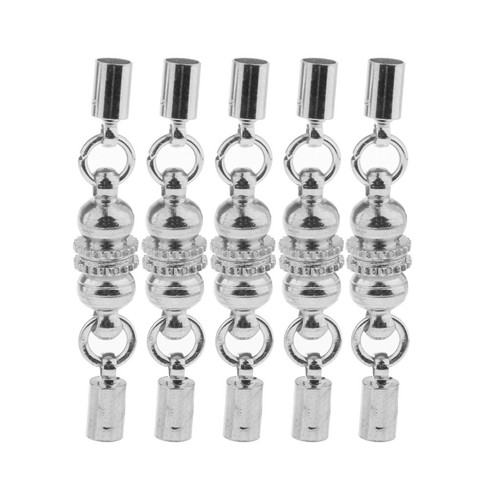 Magnetische Verschlüsse mit Karabinerverschlüssen für Accessoires Silber