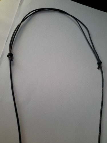 1.5MM BLACK LEATHER CORD ADJUSTABLE SLIDING KNOT CHOKER NECKLACE AND BRACELET