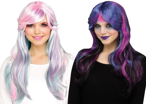 Adult Fantasy Unicorn Costume Wig Pastel or Dark