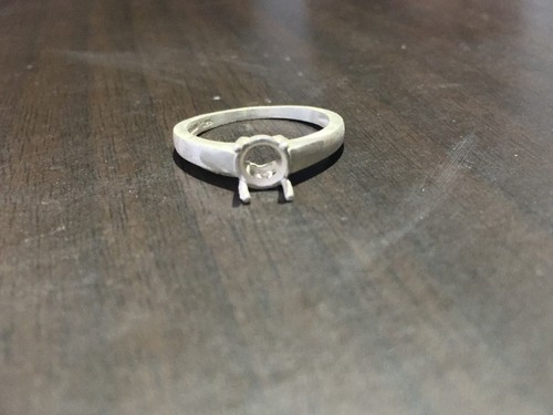 Sterling Silver 6 mm Round Semi Mount Ring Setting 925 Silver 6 mm Round Ring