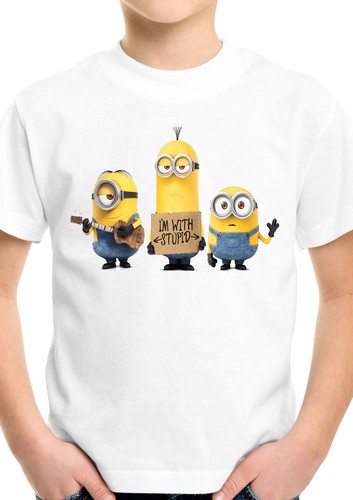 Minions Despicable Me New I/'m with Stupid Kids Boys Girls Children T Shirt 201