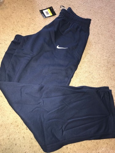 Nike Men/'s Core Open Bottom Training Fleece Pants 337293 419 Navy Blue Small