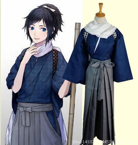 Ladies Cosplay Costume Touken Ranbu Yamatonokami Yasusada Kimono Dress Set Party