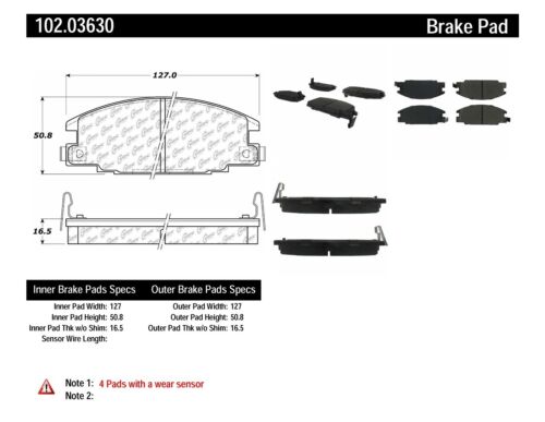 Disc Brake Pad Set-C-TEK Metallic Brake Pads Front Centric 102.03630