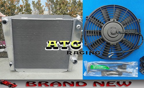 3 ROWS ALUMINUM RADIATOR /& FAN 1966-1977 FORD BRONCO WAGON//ROADSTER 5.0L 302 V8
