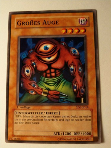Yugioh Großes Auge SDJ Top Zustand
